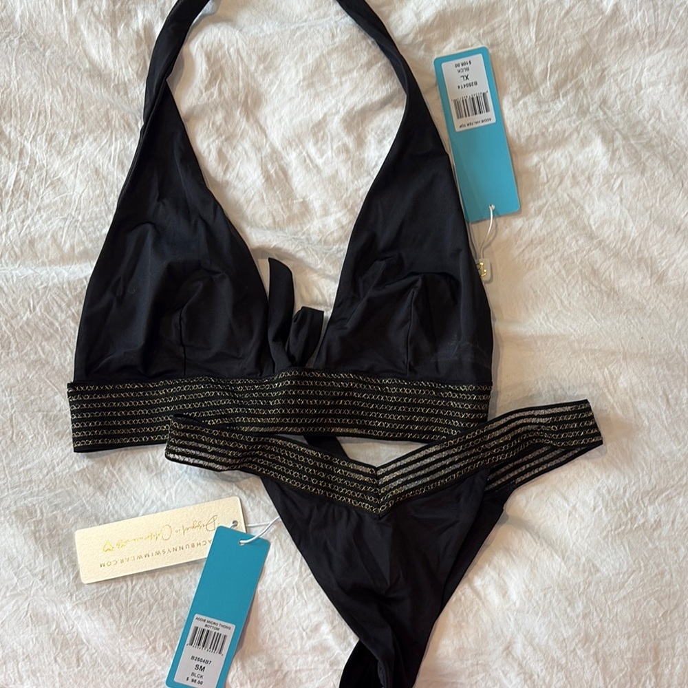 Black and Gold Bikini Set